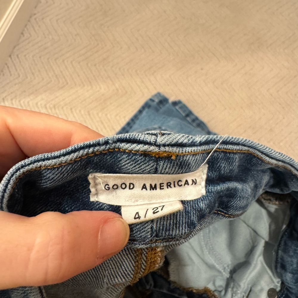 Good American Blue Straight Leg Jeans - Picture 6 of 6
